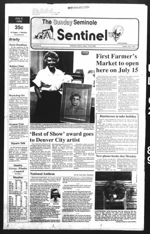 Primary view of object titled 'The Seminole Sentinel (Seminole, Tex.), Vol. 82, No. 70, Ed. 1 Sunday, July 2, 1989'.