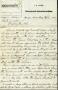 Letter: [Letter from I. G. Vore to J. W. Denver, April 1884]
