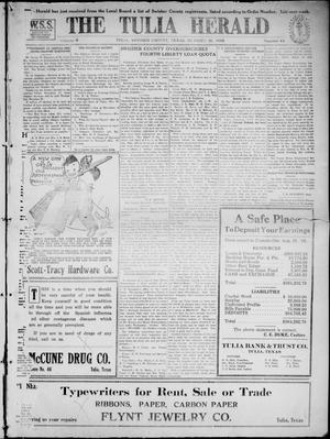 The Tulia Herald (Tulia, Tex), Vol. 9, No. 42, Ed. 1, Friday, October 18, 1918