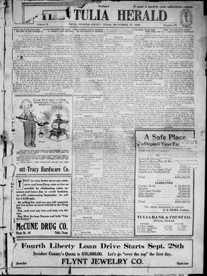 The Tulia Herald (Tulia, Tex), Vol. 9, No. 39, Ed. 1, Friday, September 27, 1918
