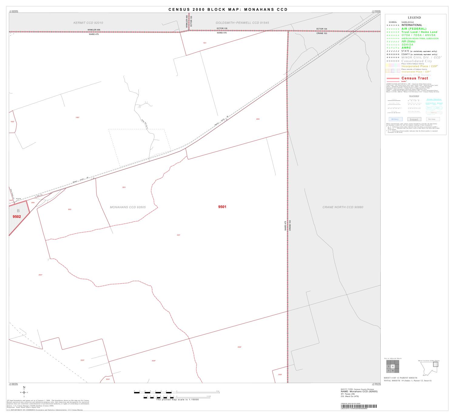 2000 Census County Subdivison Block Map: Monahans CCD, Texas, Block 4
                                                
                                                    [Sequence #]: 1 of 1
                                                