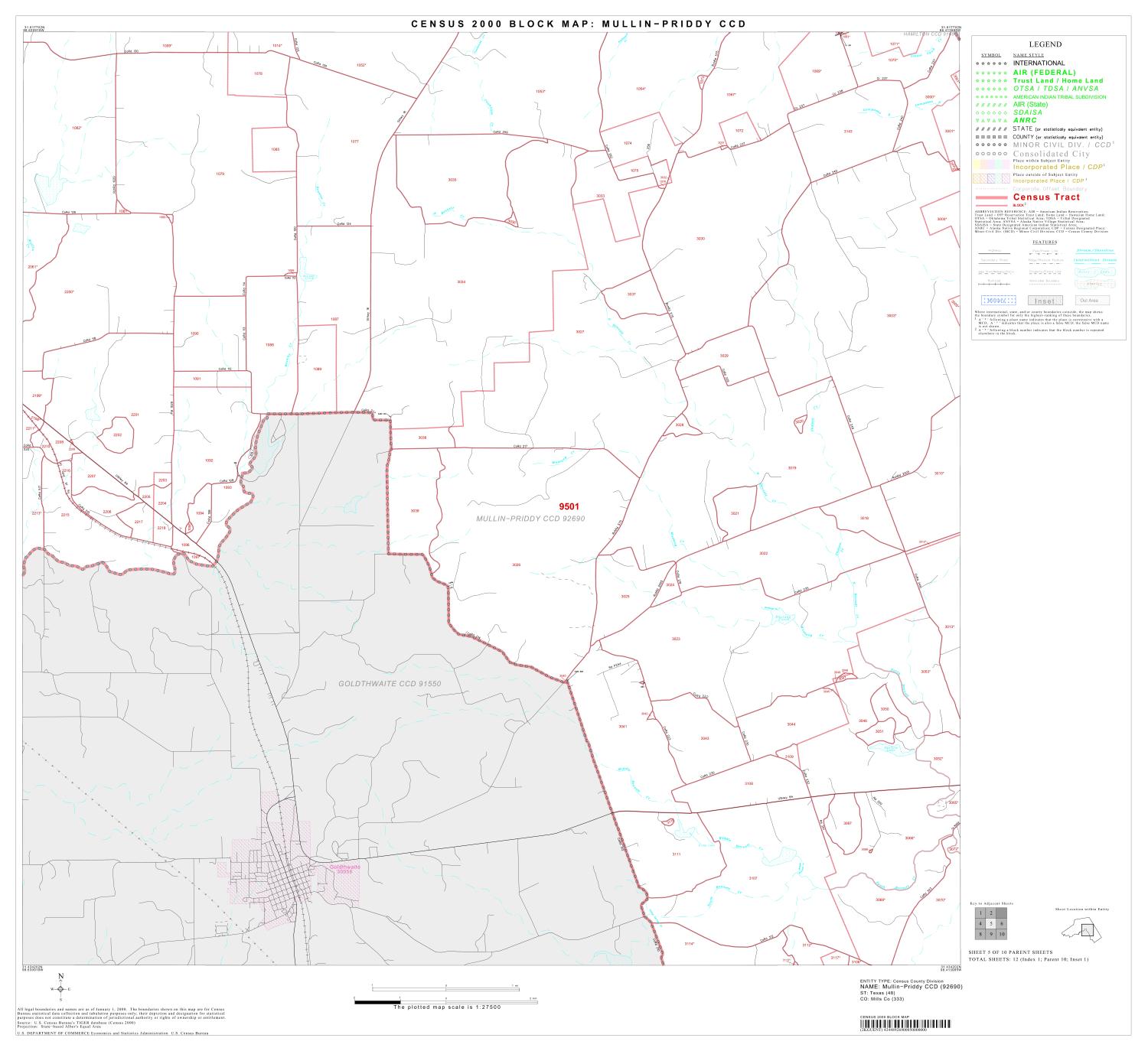 2000 Census County Subdivison Block Map: Mullin-Priddy CCD, Texas, Block 5
                                                
                                                    [Sequence #]: 1 of 1
                                                