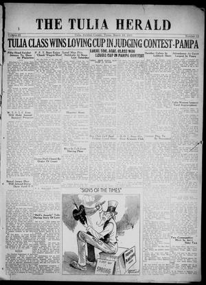 The Tulia Herald (Tulia, Tex), Vol. 22, No. 12, Ed. 1, Thursday, March 19, 1931