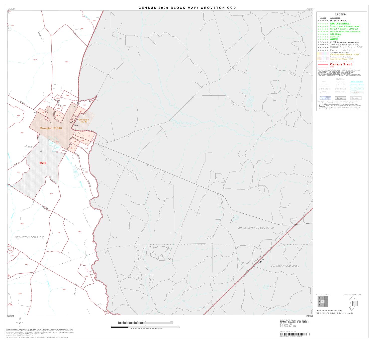2000 Census County Subdivison Block Map: Groveton CCD, Texas, Block 4
                                                
                                                    [Sequence #]: 1 of 1
                                                