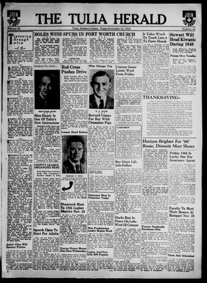 The Tulia Herald (Tulia, Tex), Vol. 30, No. 46, Ed. 1, Thursday, November 16, 1939