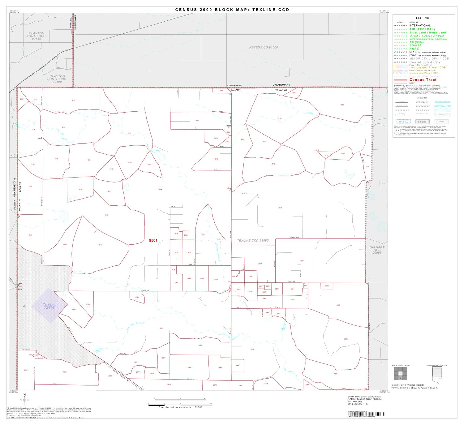 2000 Census County Subdivison Block Map: Texline CCD, Texas, Block 1
                                                
                                                    [Sequence #]: 1 of 1
                                                
