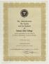 Thumbnail image of item number 1 in: '[Certificate from Tarleton State College]'.