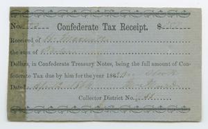 Primary view of object titled '[Confederate Tax Receipt from H. Maxwell]'.
