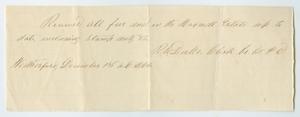 [Receipt of Fees from the Maxwell Estate by R. W. Duke, December 1, 1866]