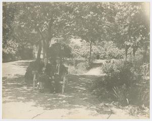 [Photograph of Annie and John Sharpe Sitting in a Garden]