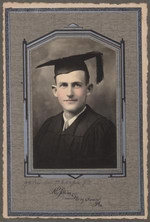 [Photograph of John Sharpe Wearing a Cap and Gown]