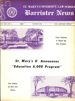 Barrister News, Volume 13, Number 3, Winter, 1966