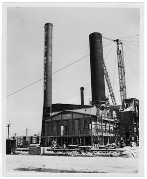 Primary view of object titled '[Magnolia Petroleum Company smokestack]'.