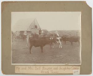 [The Bowen Family Riding Among Cattle]