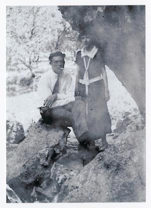 Primary view of object titled '[Boyd Campbell and a Woman at Lovers' Retreat]'.