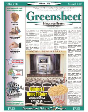 The Greensheet (Dallas, Tex.), Vol. 29, No. 316, Ed. 1 Wednesday, February 22, 2006