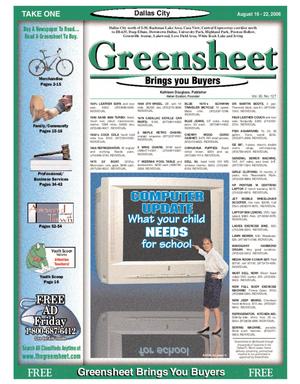 The Greensheet (Dallas, Tex.), Vol. 30, No. 127, Ed. 1 Wednesday, August 16, 2006
