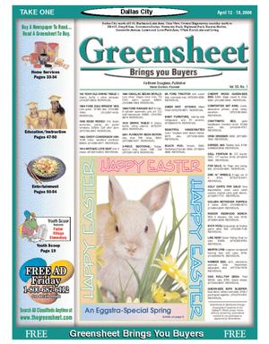 The Greensheet (Dallas, Tex.), Vol. 30, No. 1, Ed. 1 Wednesday, April 12, 2006