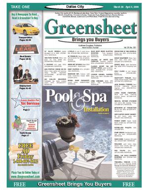 The Greensheet (Dallas, Tex.), Vol. 29, No. 351, Ed. 1 Wednesday, March 29, 2006