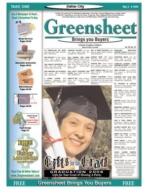 The Greensheet (Dallas, Tex.), Vol. 30, No. 22, Ed. 1 Wednesday, May 3, 2006