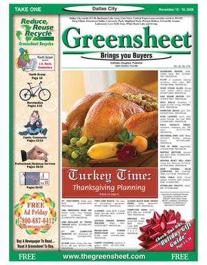 The Greensheet (Dallas, Tex.), Vol. 32, No. 218, Ed. 1 Wednesday, November 12, 2008