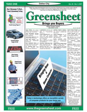 The Greensheet (Dallas, Tex.), Vol. 31, No. 232, Ed. 1 Wednesday, November 28, 2007