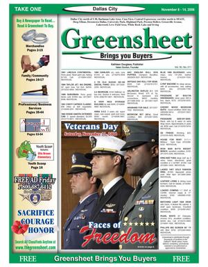 The Greensheet (Dallas, Tex.), Vol. 30, No. 211, Ed. 1 Wednesday, November 8, 2006
