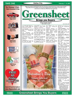 The Greensheet (Dallas, Tex.), Vol. 30, No. 302, Ed. 1 Wednesday, February 7, 2007