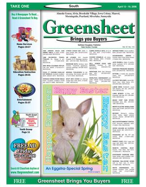 Greensheet (Houston, Tex.), Vol. 37, No. 115, Ed. 1 Thursday, April 13, 2006