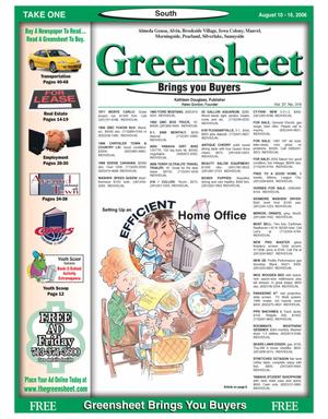 Greensheet (Houston, Tex.), Vol. 37, No. 319, Ed. 1 Thursday, August 10, 2006