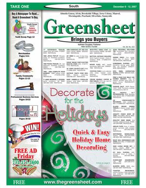 Greensheet (Houston, Tex.), Vol. 38, No. 523, Ed. 1 Thursday, December 6, 2007