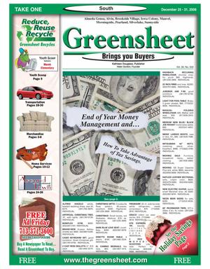 Greensheet (Houston, Tex.), Vol. 39, No. 559, Ed. 1 Thursday, December 25, 2008