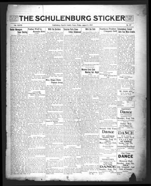 Primary view of object titled 'The Schulenburg Sticker (Schulenburg, Tex.), Vol. 37, No. 39, Ed. 1 Friday, August 5, 1932'.