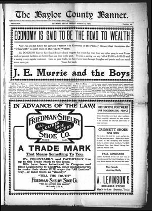 The Baylor County Banner. (Seymour, Tex.), Vol. 14, No. 45, Ed. 1 Friday, August 13, 1909