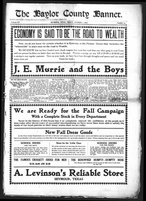 The Baylor County Banner. (Seymour, Tex.), Vol. 14, No. 52, Ed. 1 Friday, October 1, 1909