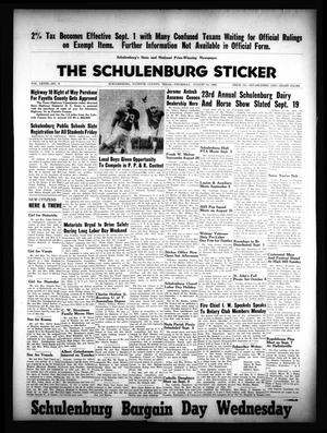 The Schulenburg Sticker (Schulenburg, Tex.), Vol. 68, No. 6, Ed. 1 Thursday, August 31, 1961