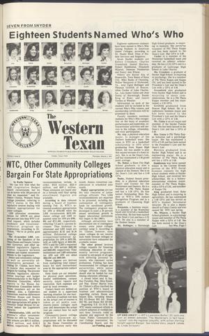 The Western Texan (Snyder, Tex.), Vol. 6, No. 10, Ed. 1 Thursday, March 3, 1977