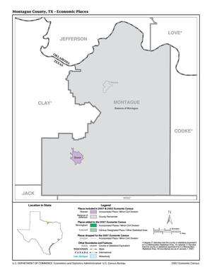 2007 Economic Census Map: Montague County, Texas - Economic Places