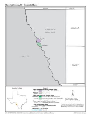 2007 Economic Census Map: Maverick County, Texas - Economic Places
