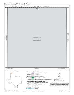 2007 Economic Census Map: Sherman County, Texas - Economic Places
