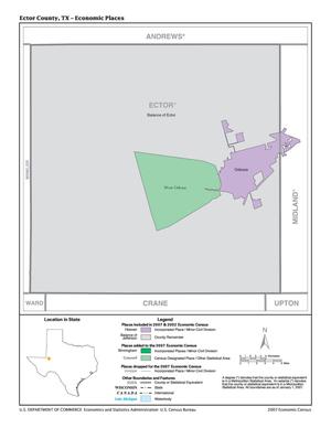 2007 Economic Census Map: Ector County, Texas - Economic Places