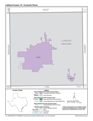 2007 Economic Census Map: Lubbock County, Texas - Economic Places