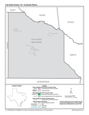 2007 Economic Census Map: Van Zandt County, Texas - Economic Places