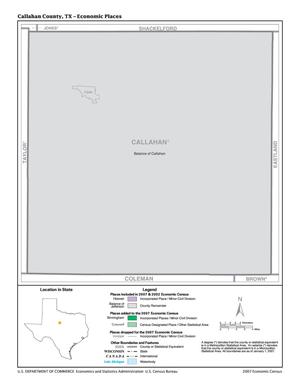 Primary view of object titled '2007 Economic Census Map: Callahan County, Texas - Economic Places'.