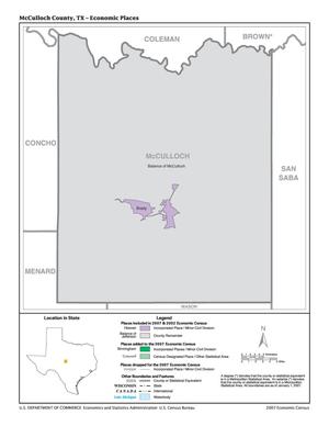 2007 Economic Census Map: McCulloch County, Texas - Economic Places
