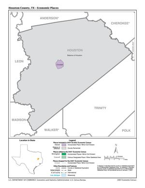 2007 Economic Census Map: Houston County, Texas - Economic Places