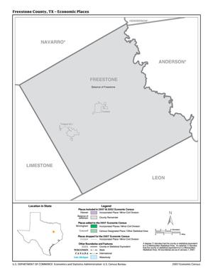 2007 Economic Census Map: Freestone County, Texas - Economic Places