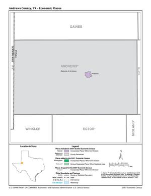 Primary view of object titled '2007 Economic Census Map: Andrews County, Texas - Economic Places'.