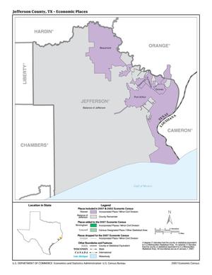 2007 Economic Census Map: Jefferson County, Texas - Economic Places