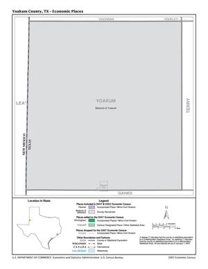 Primary view of object titled '2007 Economic Census Map: Yoakum County, Texas - Economic Places'.